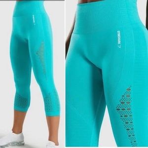 Gymshark Energy Seamless Leggings Crops- Blue Grey